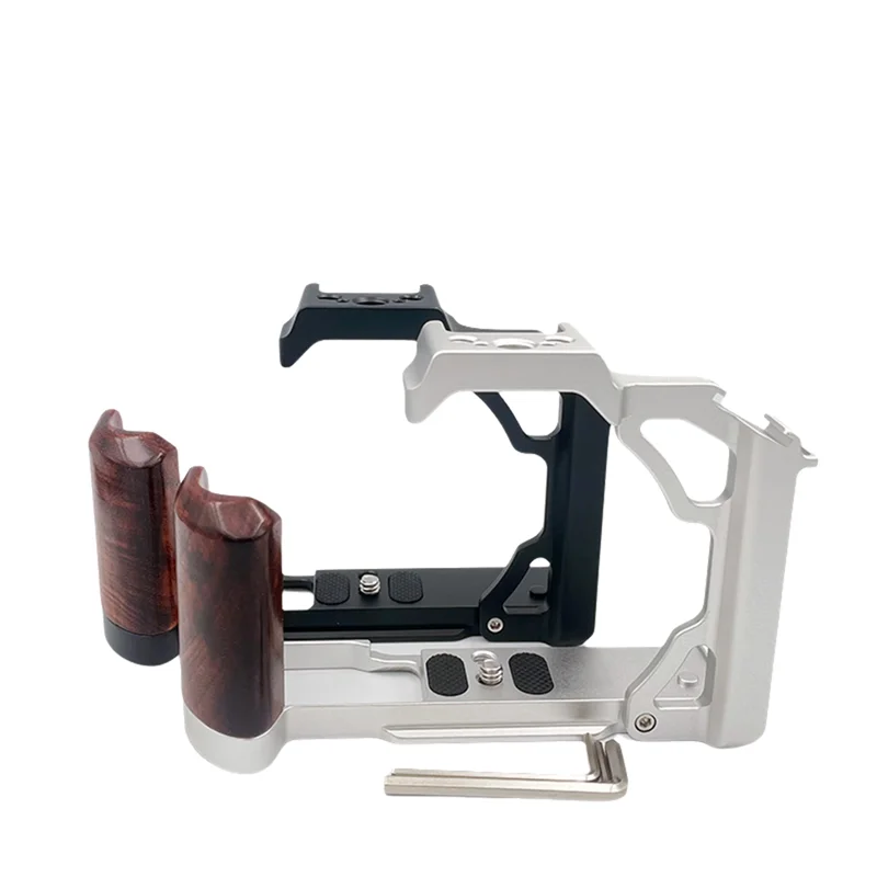 REPLA-Wood Handle Aluminum Alloy Camera Cage Stabilizer Rig For Nikon ZFC Cameras