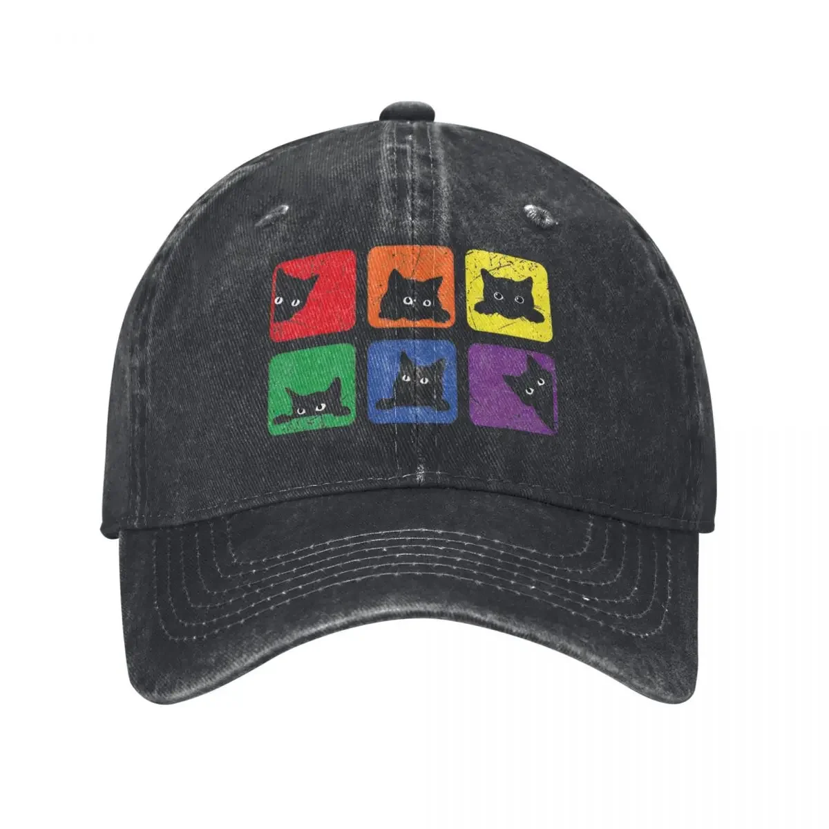 

Classic Funny Cats Pride Cat Lover Lgbt Cat Lover Baseball Caps Unisex Style Distressed Headwear Outdoor Hats Cap