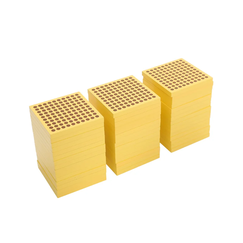 Montessori Math Toys 45 Wooden Hundred Squares Set Decimal System Learning Tools Mathematical Educational Equipment Child