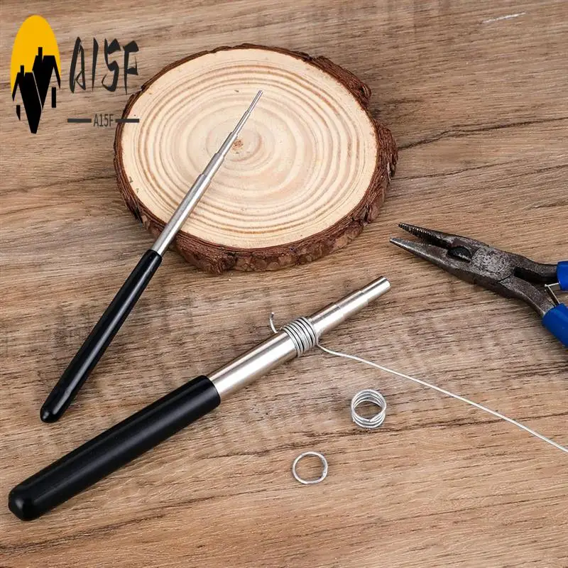 A15f-wire envoltório mandril 1.5mm-10mm fio envoltório em torno da haste de fio anel de salto grânulo jóias formando haste prático mini bobina gabarito diy