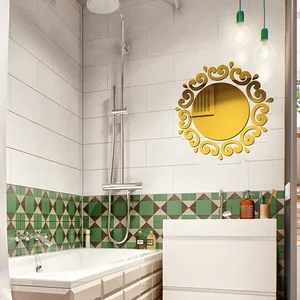 Acryl -Rundspiegel -Wandaufkleber, kreisförmige Abziehbilder, Schlafzimmer dekorative Decke, Bad, moderne Heimdekoration, 20 cm 8 Hauptverkaufsspiegeldecke - №8