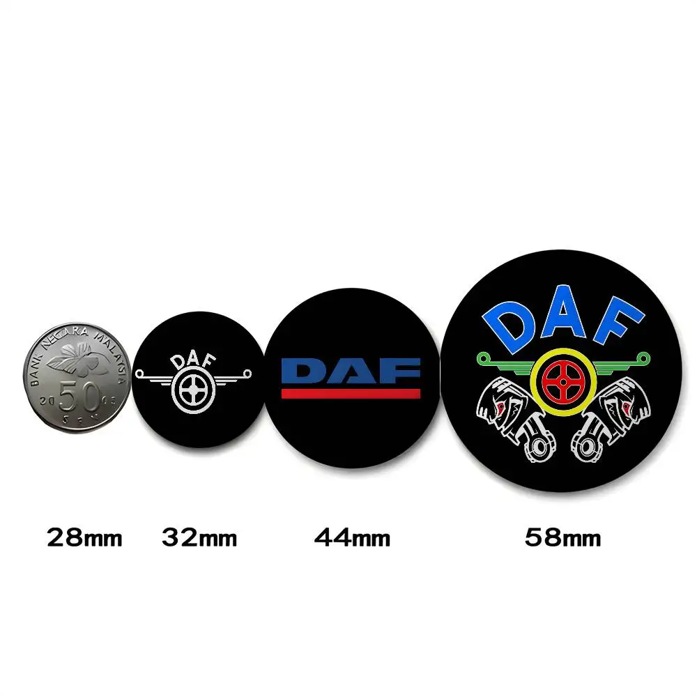 D-DAF شاحنة شعار شارات مستديرة رائعة شارة دبابيس دبابيس الإبداعية للملابس قبعة ظهره هدية الملحقات #3