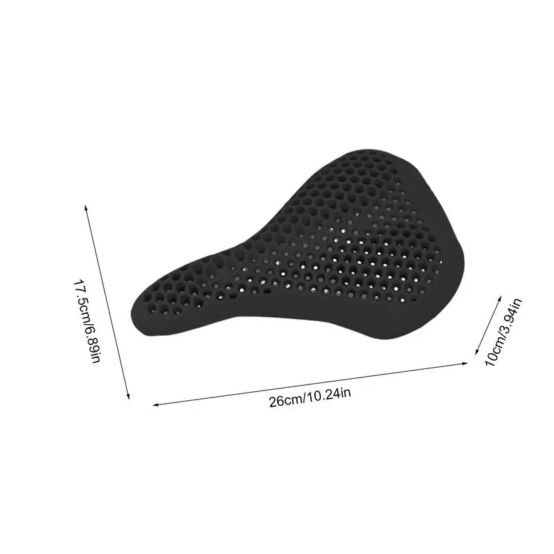 Bicycle Saddle Silicone Seat Cover for Cycling Honeycomb Design Saddle Cover anti-slip shock absorption Saddle Cover for Bike