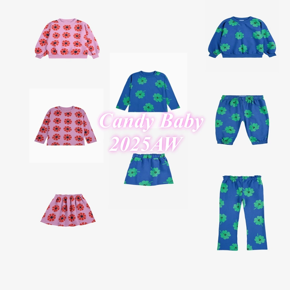 

In Stock! Kids Sweatshirt Set 2025 AW New Boys and Girls Snowflake Full Print S Hoodie Sweatpants Set Clothes