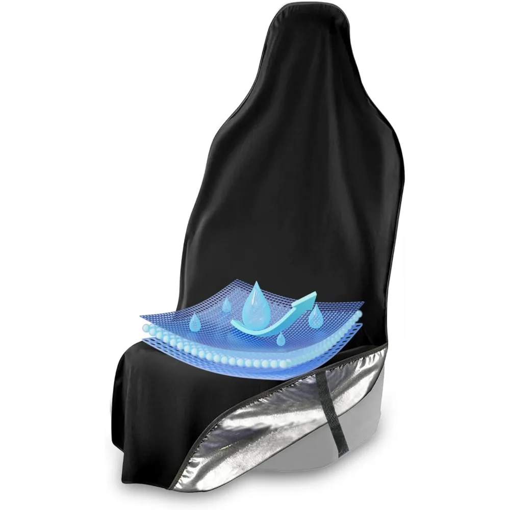 

Universal Waterproof and Odor-Resistant Front Seat Cover for Cars - Protects Against Sweat and Stains, Easy Machine Wash