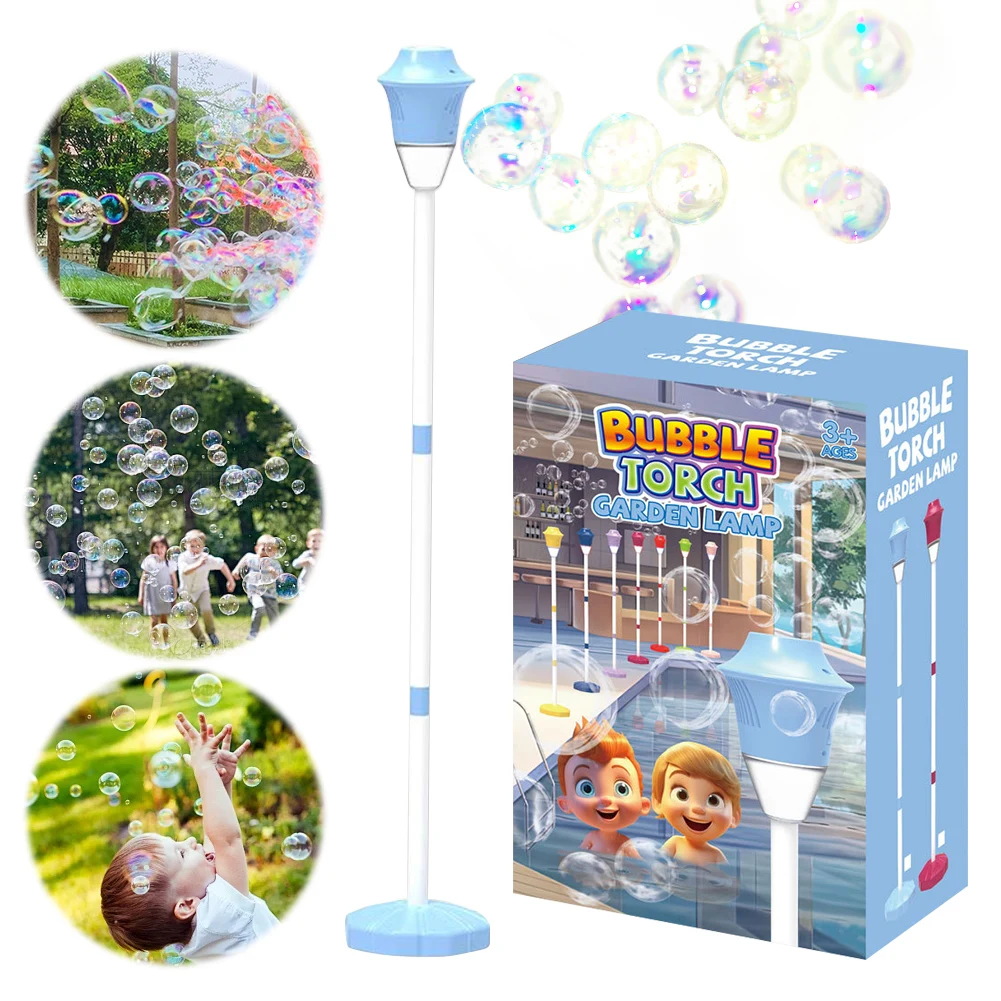 Bubble Machine with Lights & Music Automatic Bubble Blower Outdoor Bubble Maker for Kids Summer Outdoor Activity Party Birthday