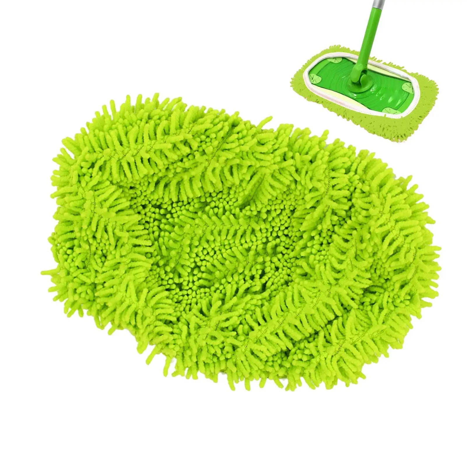 1Pc Microfiber Mop Cloth, Scouring Pad, Household Bathroom Cleaning, Swiffer Flat Mops,Reusable, Suitable for 25x11.5cm Mop