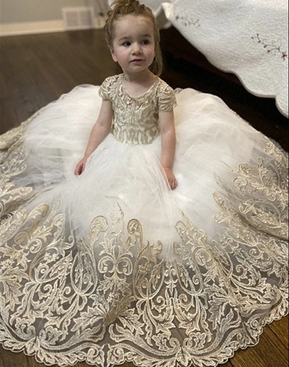 

Flower Girl Dresses For Weddings Luxury Kids Evening Pageant Ball Gowns First Communion Dresses For Girls Vestidos Daminha