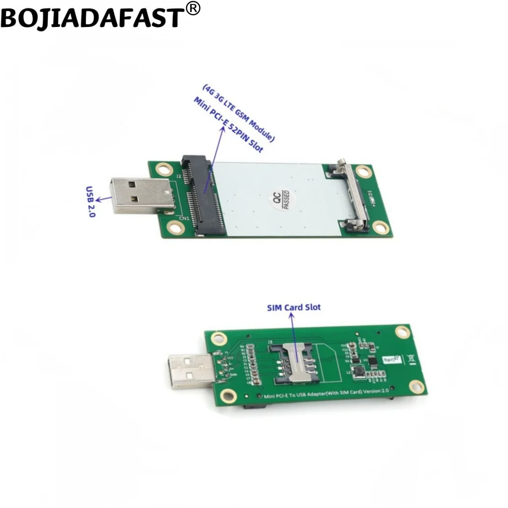 

Разъем USB 2.0 к беспроводному адаптеру MPCIe Mini PCI-E, 1 слот для SIM-карты, фиксированный замок для модуля 4G LTE WWAN GSM