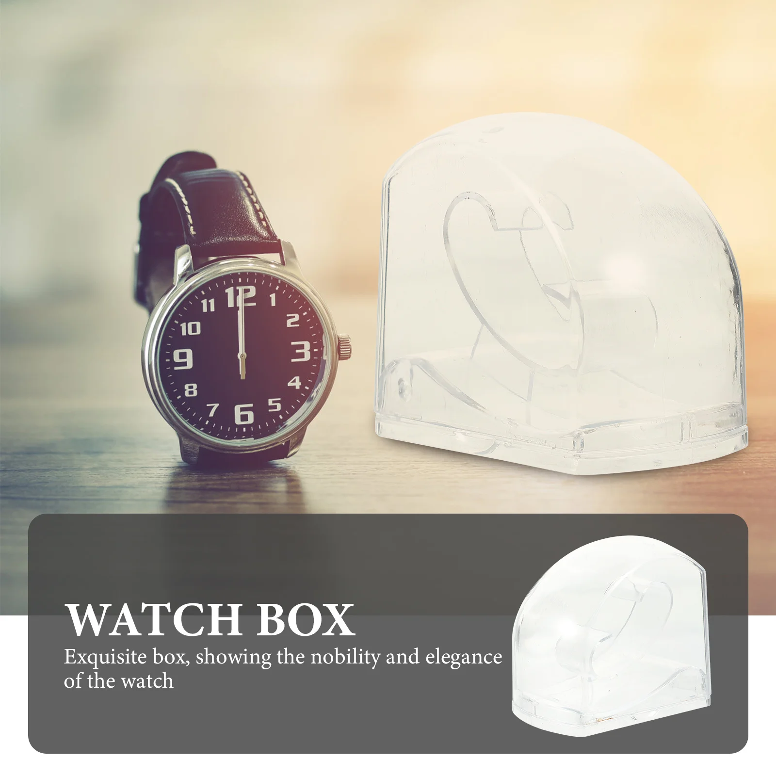 

4Pcs Transparent Watch Display Boxes Durable Plastic Watch Organizer Case Home Travel Jewelry Storage Box Gift Packing Box