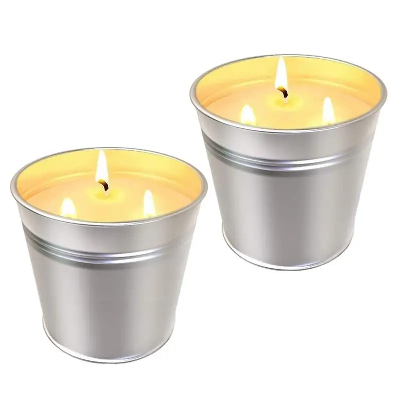 

Свечи Citronella для улицы с 3 фитилями, свечи для уличной банки с длинным горением, натуральный соевый воск, 2 шт., свечи из натурального соевого воска для запаха сада