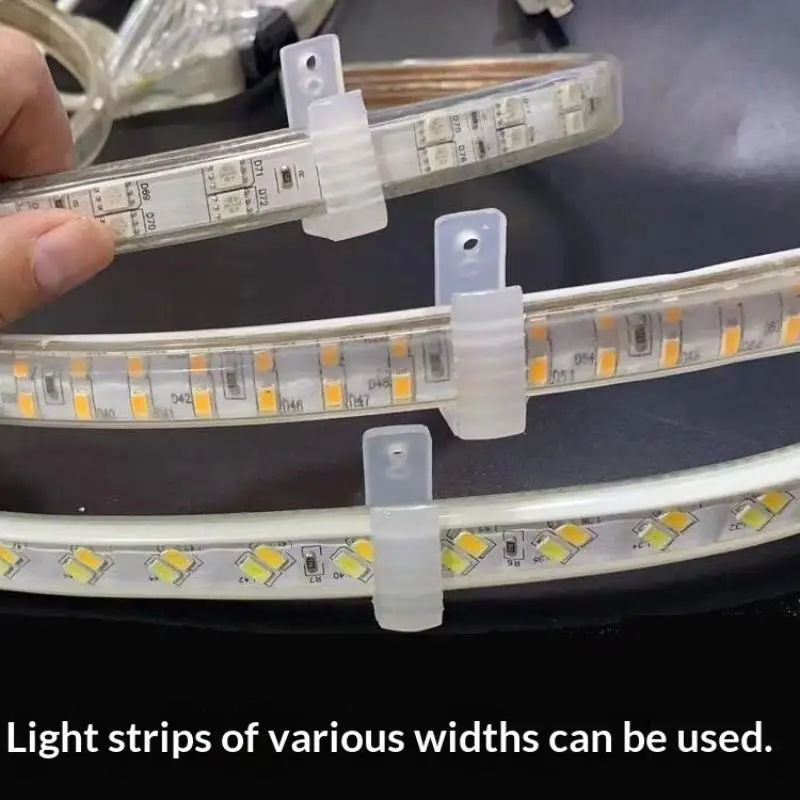 50Pcs Universal 8-20mm LED Strip Fasteners Fix Clips Holder LED Connector For 3014/3528/5050 COB Neon Light Mounting Fixing