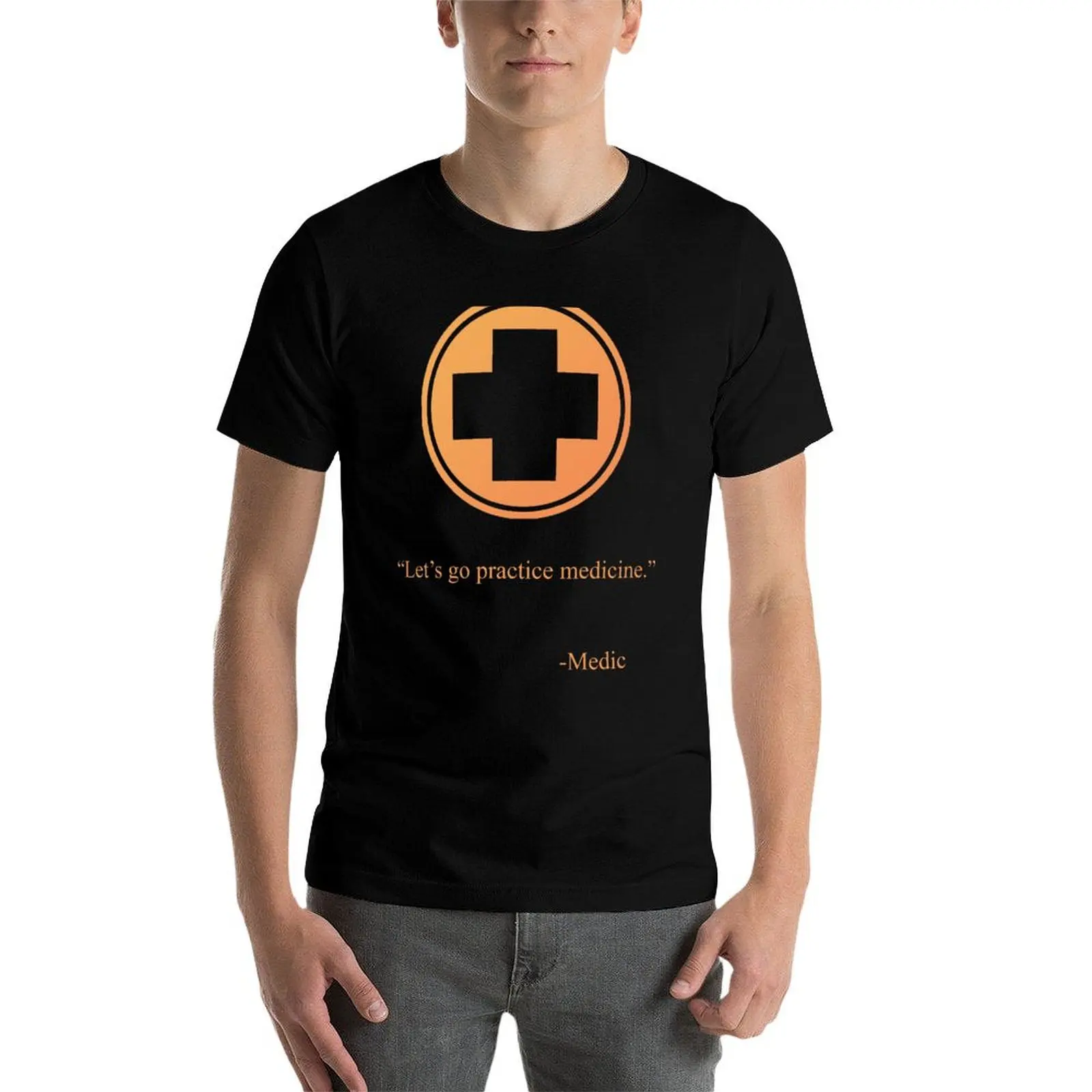 TF2 Medic Emblem T-Shirt man t shirt plus size clothes Aesthetic clothing anime t shirts t shirts men image 4