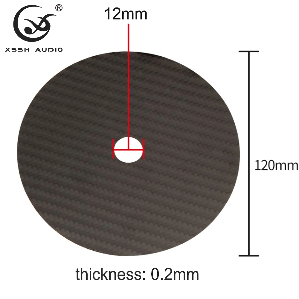 HIFI Carbon Fiber Tone Tuning CD Pad Cushion Electromagnetic Wave Absorption CFRP CD DVD Ultra-thin Accessory Protection CD Mat