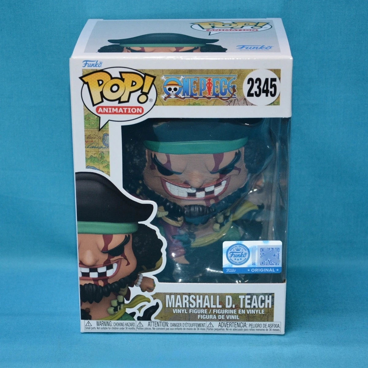 Figura de Vinilo de Marshall D.Teach (Black Hole), Funko Pop, Oficial, Auténtica, Edición Limitada, Regalo para Fans de One Piece