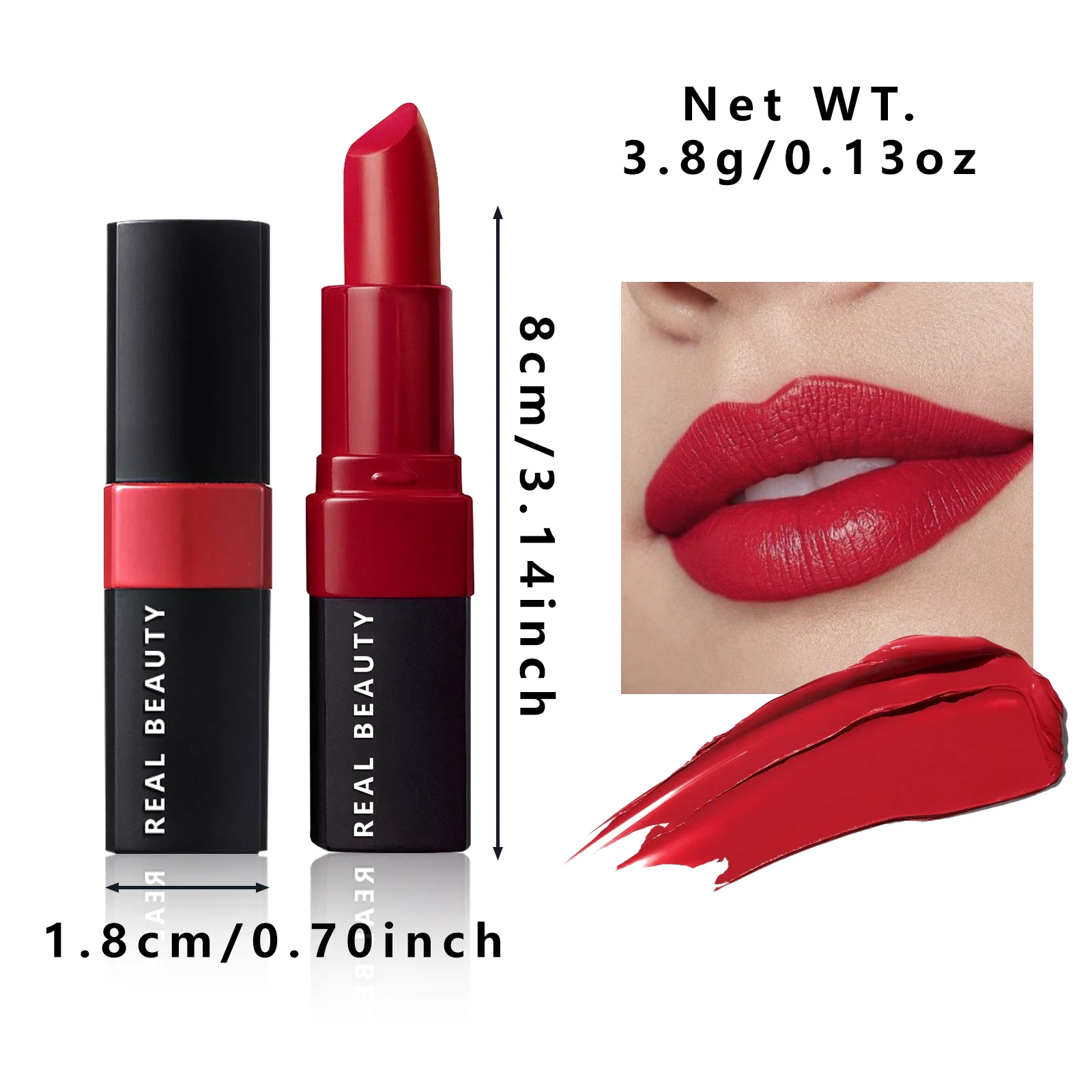Matte Lipstick, Long Lasting Waterproof Highly Pigmented Lip Color, Creamy Formula For Soft, Nude Velvet Hydrating Lip Gloss image 6