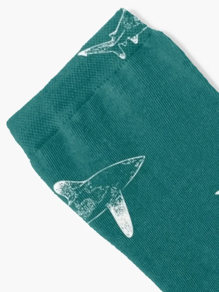 Oceanic White tip Shark White Print Socken Männer laufen lustige Geschenke Socken für Frauen Männer