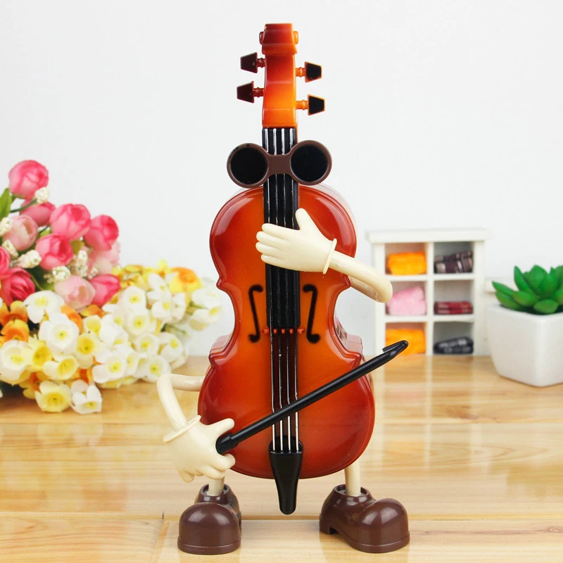 

Creative Swinging Cello Music Box Musical Instrument Fun Room Decor Cute Decoration Home Sculptures And Figurines Birthday Gift