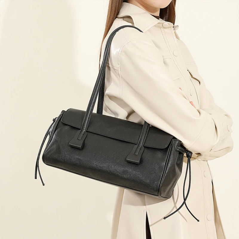 موضة جديدة Y2k تحت الإبط حقائب سيدة حقيبة كتف حمل الحقائب حقائب اليد والمحافظ الراقية بورجوندي النفط الشمع حقيبة جلدية