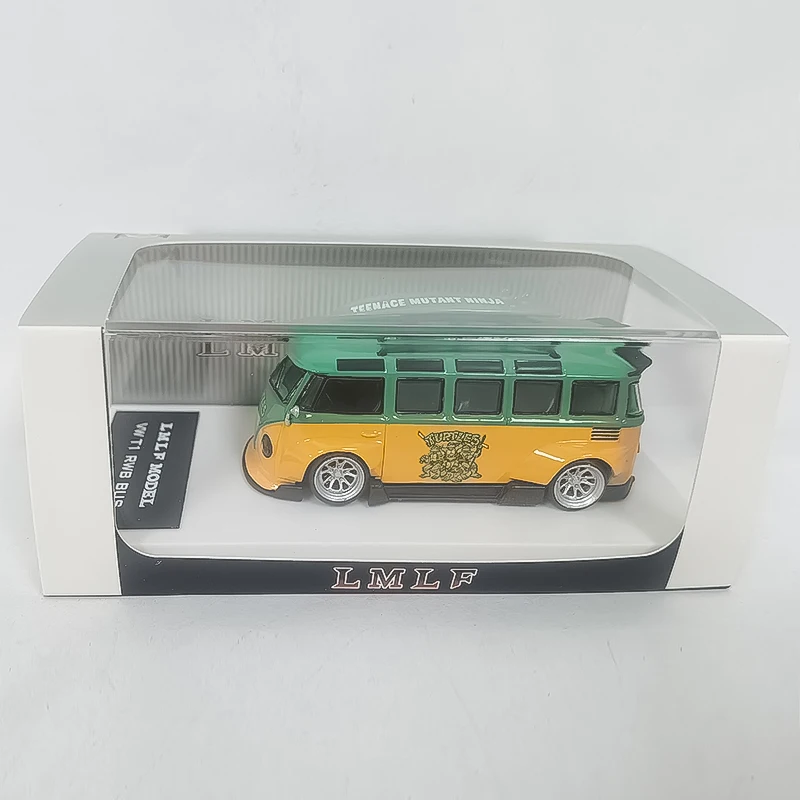 Car Model New LMLP MODEL Metal 1/64 VW T1 RWB BUS Camper Kombi Turtles Green Gift For Collection