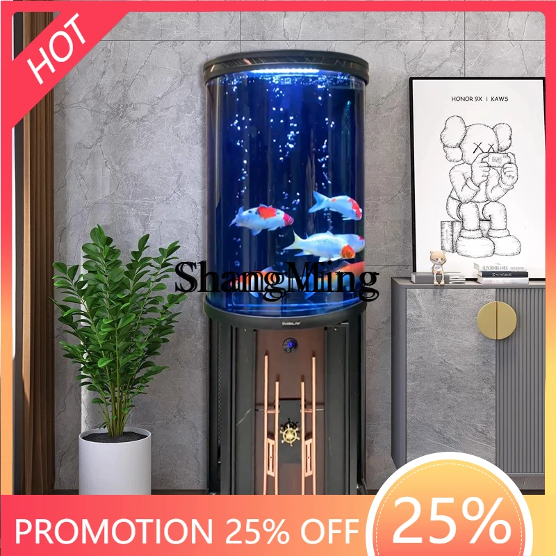 

SM new aquarium living room household small acrylic tank light luxury feng shui ecological tank