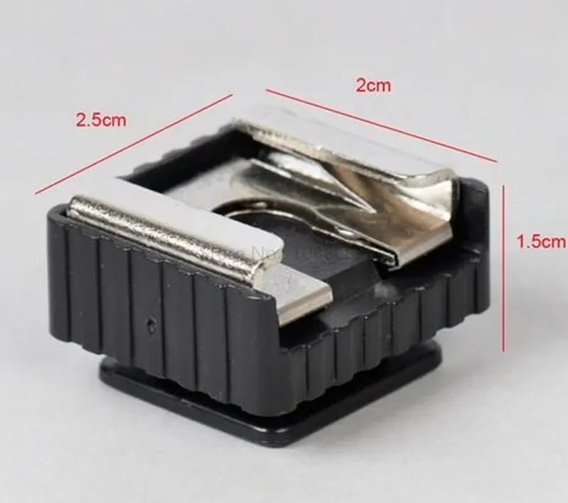 Metal Flash Hot Shoe Mount Adapter to 1/4" Screw Thread For Studio Light Stand Tripod Camera Accessories