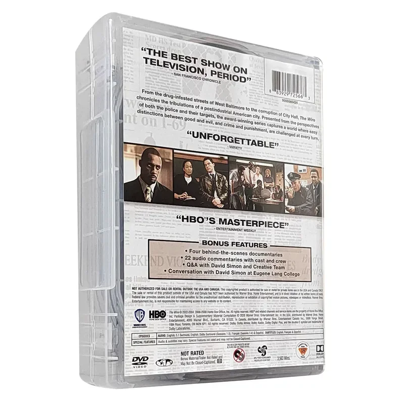 The Wire Seasons 1 to 5 Complete Series All Episodes 23 Discs DVD Box Set Collection