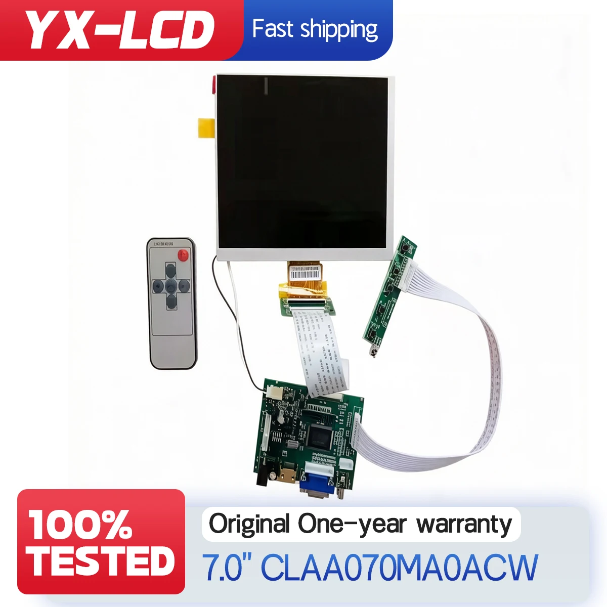 

7.0" LCD Screen CLAA070MA0ACW LCD Display screen Compatible-HDMI VGA Control Driver Board