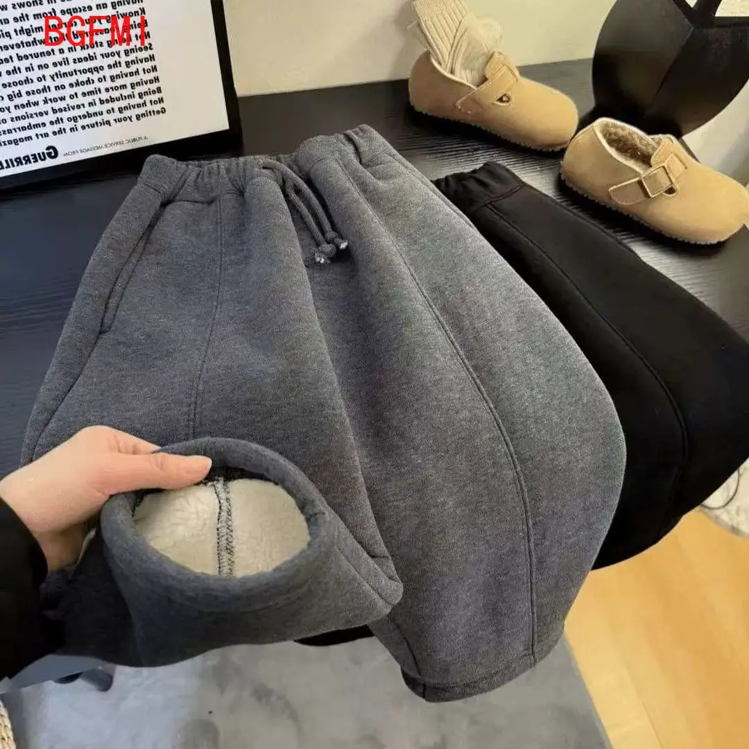 -15 °   C Jungen Samt Gebogene Messer Hosen Warme Winter Neue Kinder und Mädchen Lose Casual Hosen Dicke Hosen Baby Hosen 1-10Yrs