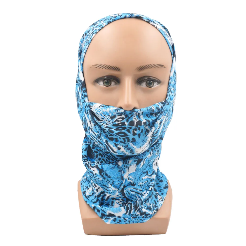 Tiger Printing Neck Gaiter Tube Men Women Cycling Wind Dustproof Seamless Face Cover Bandana Headscarf Undercap Hair Balaclava