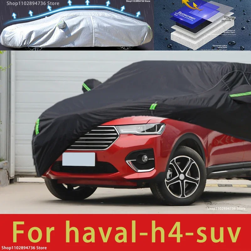 

For Haval h4 Fit Outdoor Protection Full Car Covers Snow Cover Sunshade Waterproof Dustproof Exterior black car cover