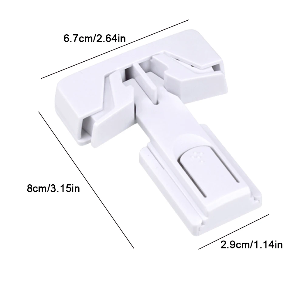 Childproof Refrigerator Lock Pet Safety Refrigerator/Fridge/Freezer Door Lock Automatically Lock While Closing Fridge Door Lock