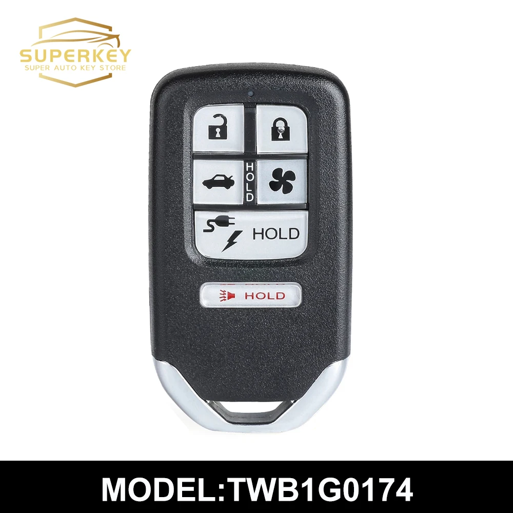 SUPERKEY 433Mhz 6 Button Smart Remote Car Key For Honda Clarity Touring 2018 2019 2020 2021 with NCF2951X 47CHIP Chip KR5V2X V42