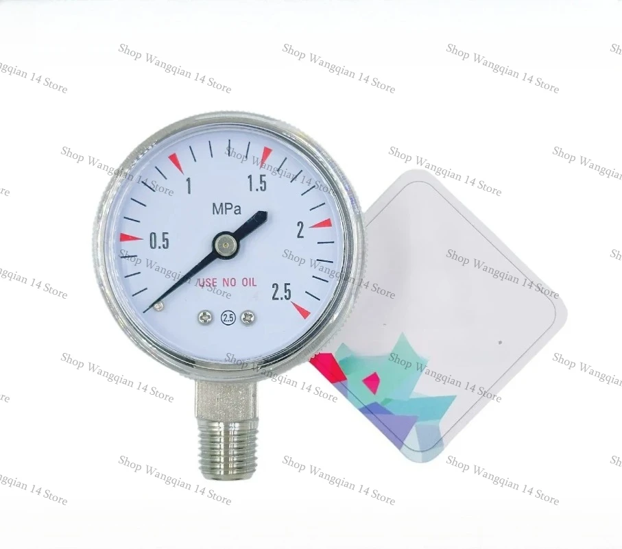 Y-50BF 316L Stainless Steel Pressure Gauge NPT1/4 for Corrosion Resistant Gas Liquid Reducing Valve