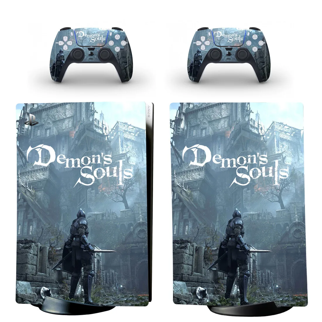 ゲーム デーモンズソウル PS5 デジタルスキン ステッカー デカール カバー コンソールとコントローラー用 PS5 スキン ステッカー ビニール