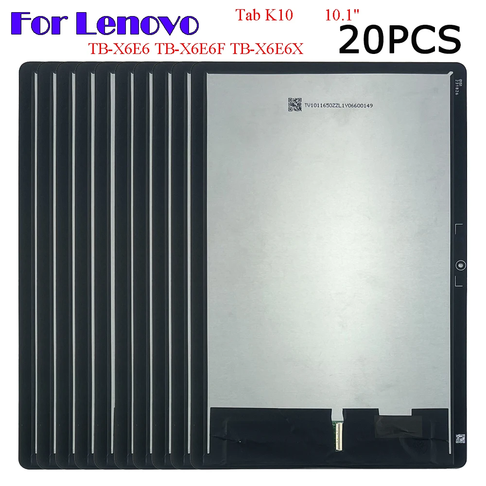 20PCS For Lenovo Tab K10 X6E6 X6E6F X6E6X TB-X6E6 TB-X6E6F TB-X6E6X 10.1 LCD Display Touch Screen Digitizer Assembly Replacement