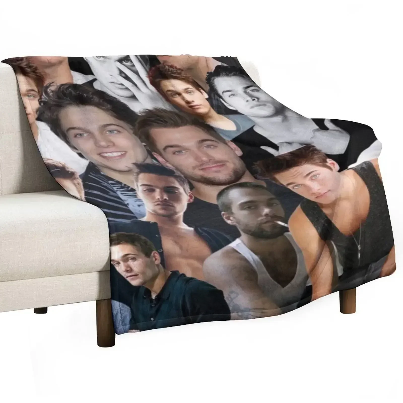 dylan sprayberry photo collage Throw Blanket for winter For Baby Quilt Shaggy Furry Beach Blankets