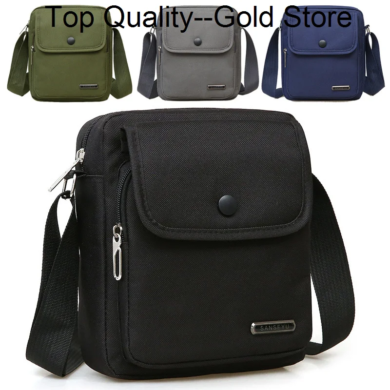 

Small Durable Vintage Canvas Water Resistant Messenger Crossbody Bag with Multi-pockets Nylon