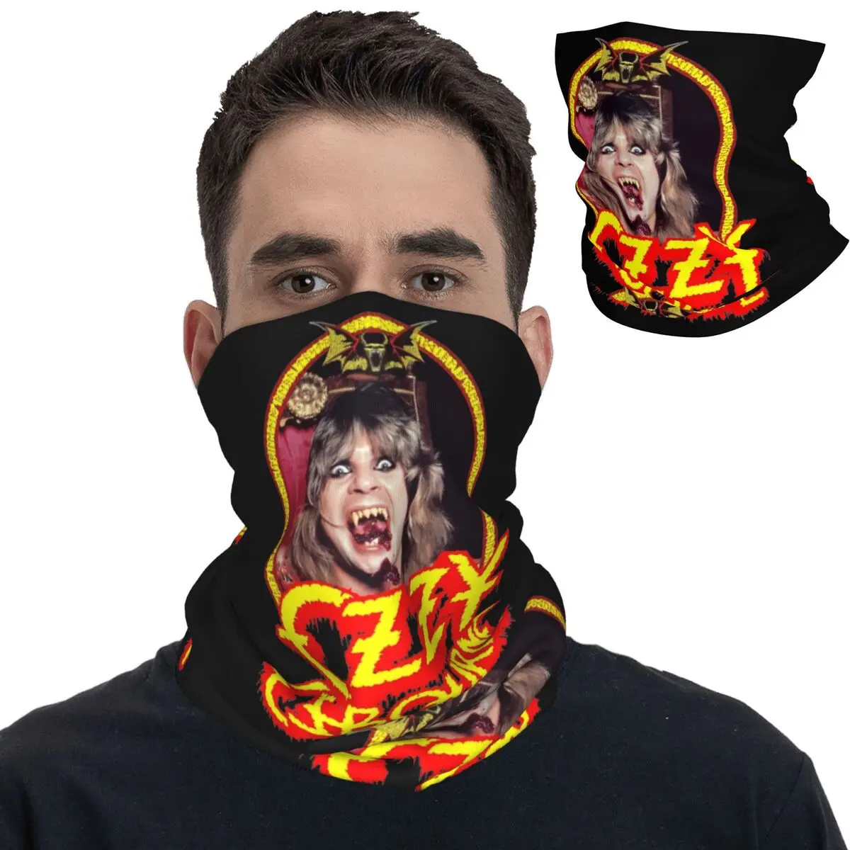 

Neon Jellyfishozzy Ozzy Osbourne Bandana Neck Cover Wrap Scarf Multifunctional Face Mask Fishing for Men Women Adult All Season