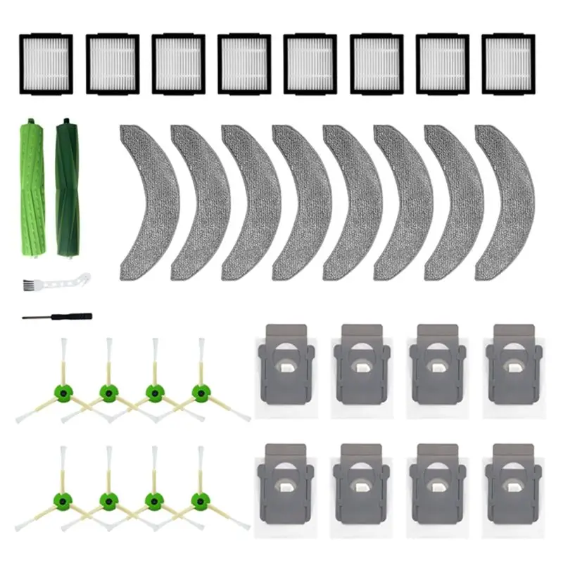 

*A14E For iRobot Roomba Combo J7+ Robot Vacuum Cleaner Main Side Brush HEPA Filter Mop Cloth Dust Bag Spare Parts Accessory A