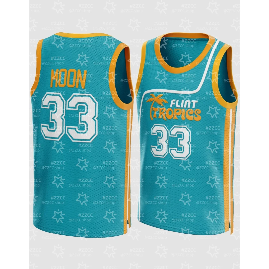 Jackie Moon #33 Post Malone #69 Semi-Pro Flint Black Tropics Basketball Jersey Sports Men's Woman's Shirt Kid's Clothing  ﻿