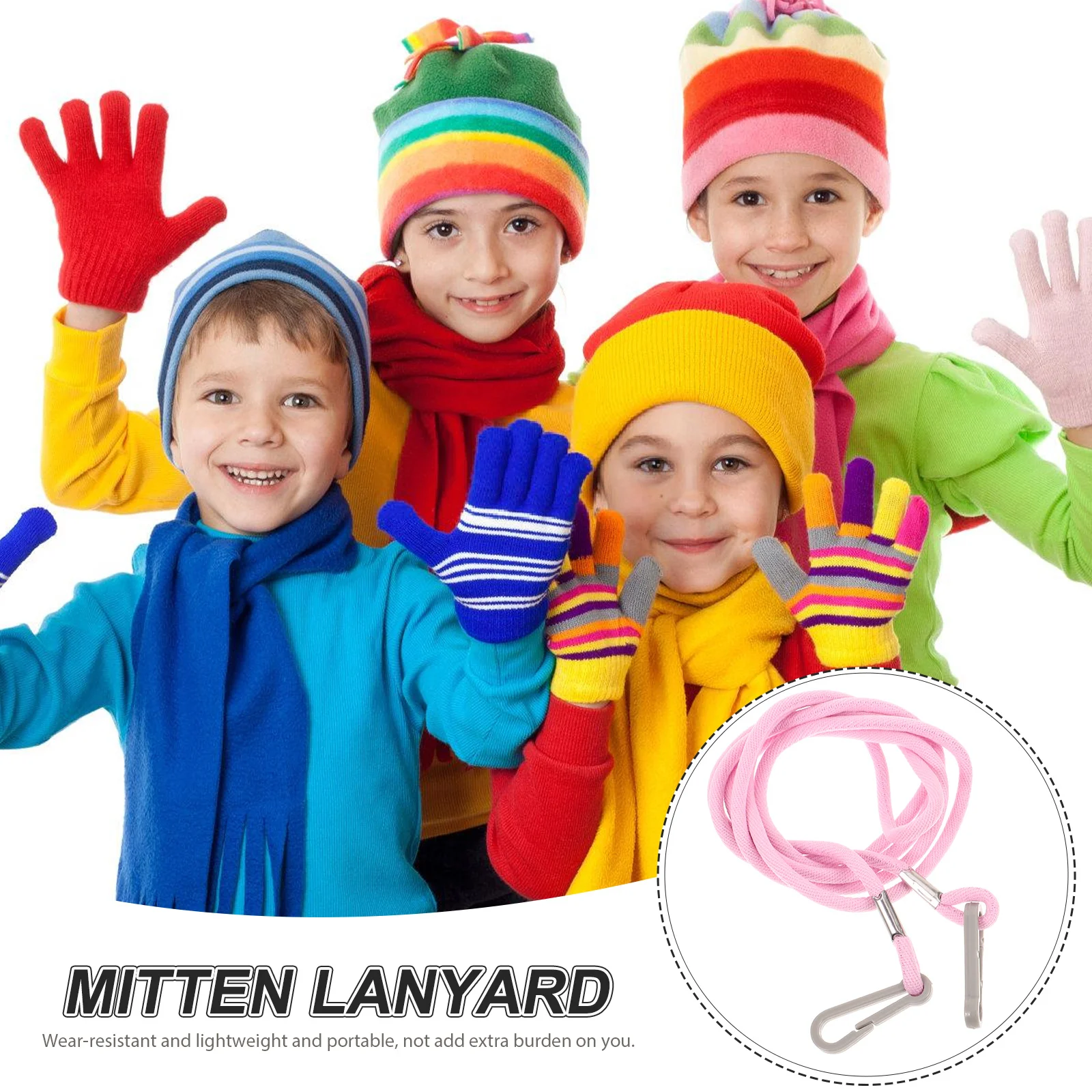 

Ski Glove Lanyard Ergonomic Wear-Resistant Nylon Rope For Winter Gloves Holder Anti-Lost Strap Mitten