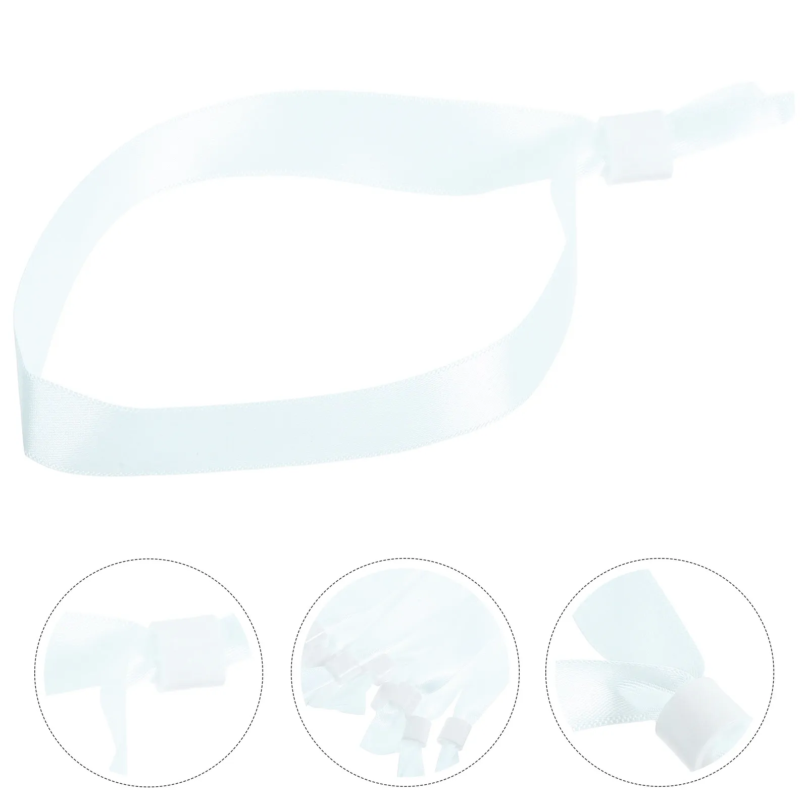 

20Pcs Blank Fabric Wristbands Lightweight Breathable Cloth Event Wristbands for Concerts Parties Outdoor Festivals Staff Access