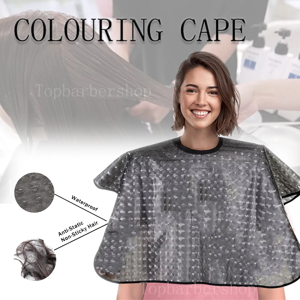 

1PC Professional TPU Hairdressing Cape Waterproof Hair Coloring Wraps Barber Shoulder Pads Hair Dyeing Haircut Apron For Salon