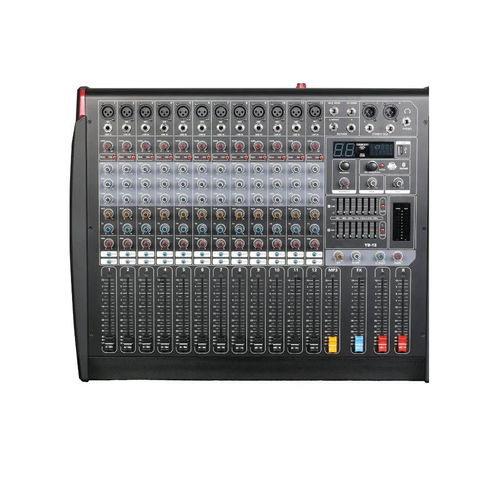 

AKS Channel 12 Digital Mixer With Digital Display MP3 & Bluetooth For High-quality Sound Interpretation