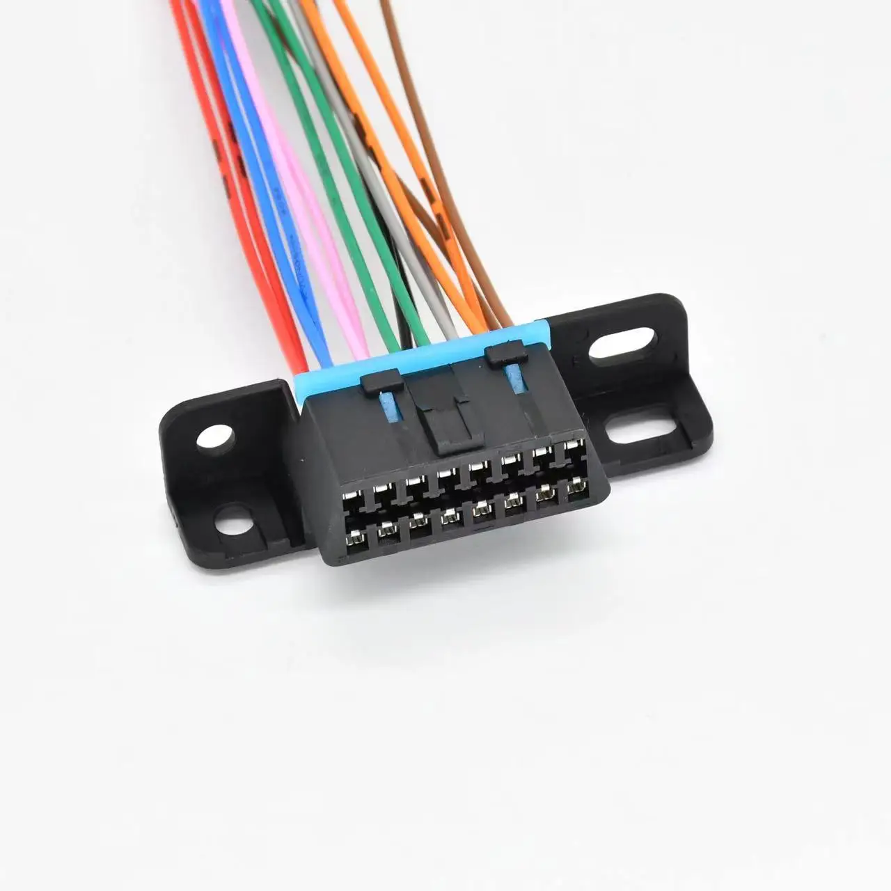 Automobile OBD Detection Port16 Wire Black, Diagnostic Interface 16Pin Female Connector Obd Wiring Harness Socket Pass