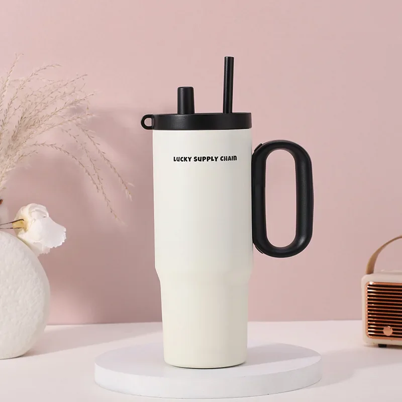 

Hot Selling High Aesthetic Stainless Steel Insulated Cup with Large Capacity Handle Cup Portable Car Cooling Water Cup