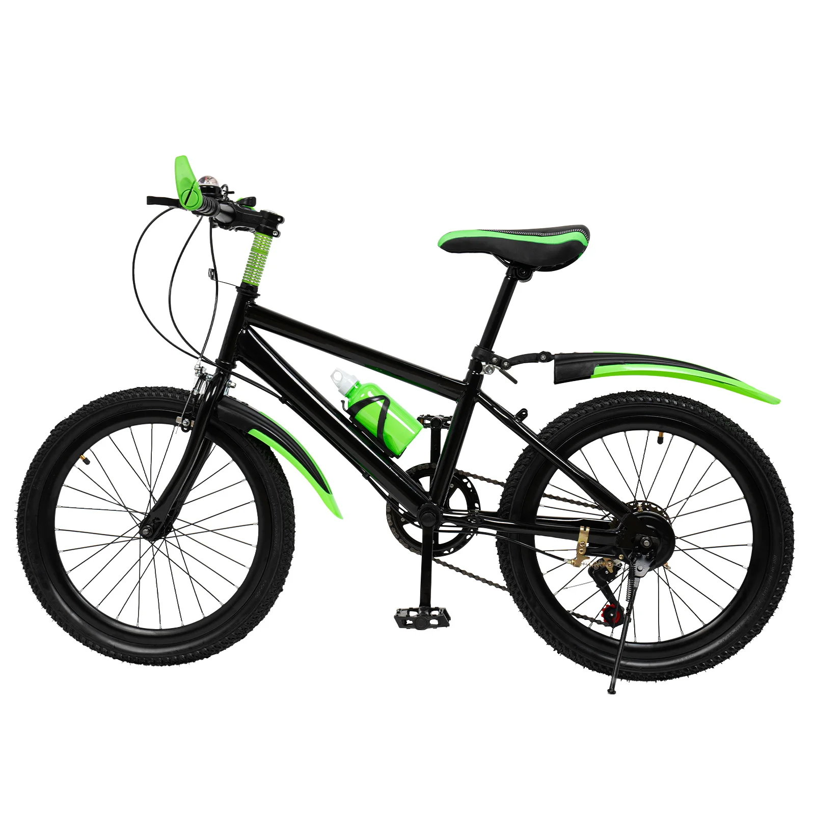 AliExpress NONE 20 Inch Carbon Steel Mountain Bike with Brake System Premium Mountain Bike Bicycle with Water Cup Holder and Mudguards for Child