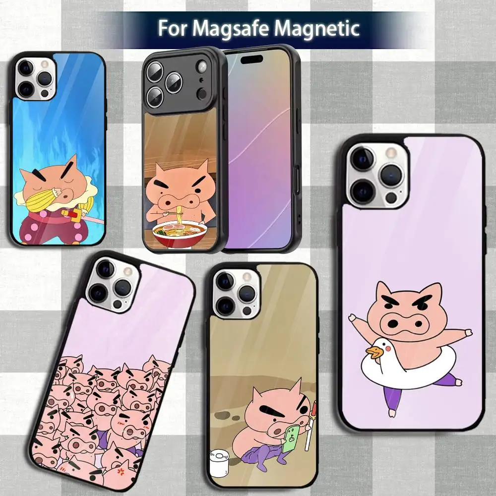 

cute Pig B-BuriburizaemonS Phone Case For iPhone 13,12,15,17,11,16,14,Pro,Max,Plus,Mini,Magsafe,Magnetic Wireless Charging Case