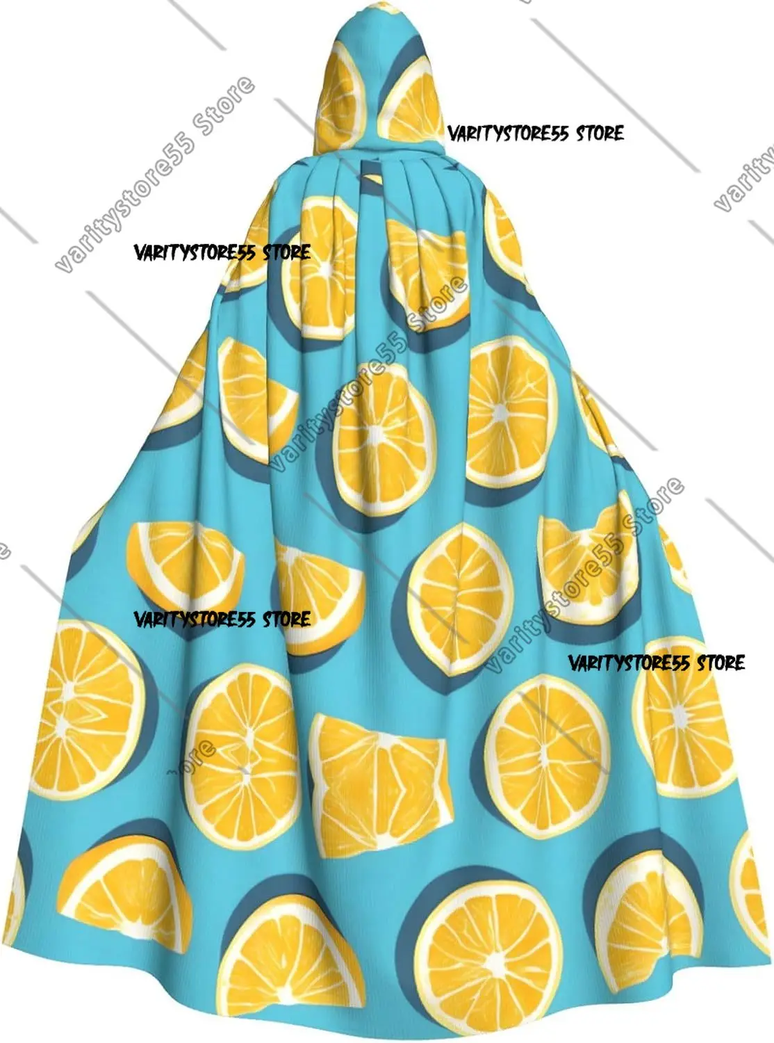 

Плащ унисекс для взрослых на Хэллоуин с капюшоном, лимонная танкетка, костюм с полным принтом, накидка для косплея, вечеринок и тематических мероприятий